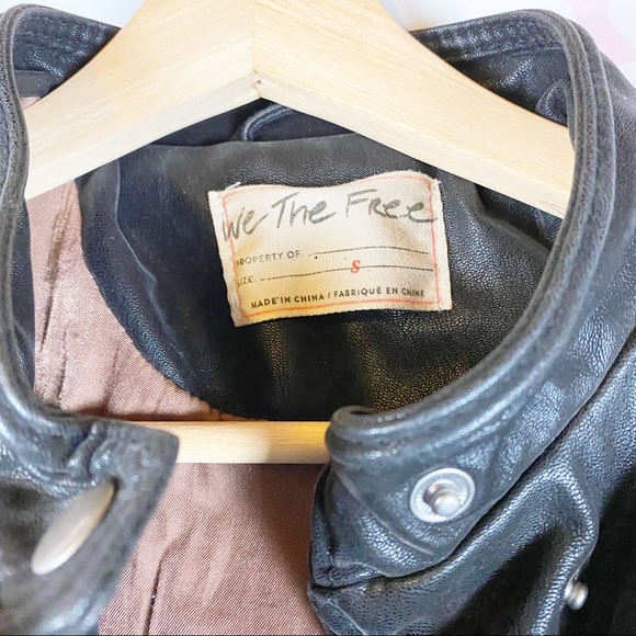 NEW Free People Black Fenix Vegan Moto Jacket S - Picture 11 of 16